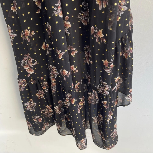 Lulus Adanna Black Floral Print Wrap Maxi Dress 22479 - Picture 8 of 11